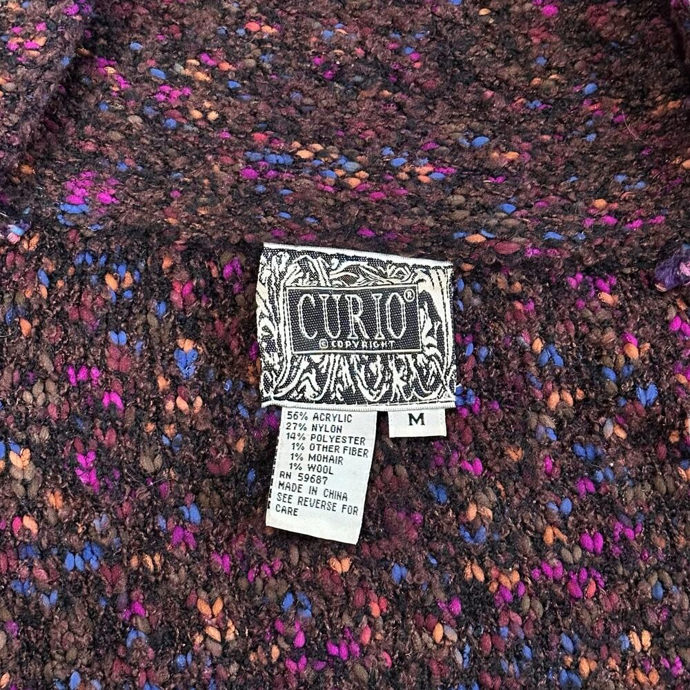 Vintage Curio Multicolor Tweed Knit Jacket – Women’s Size M - Picture 5 of 6